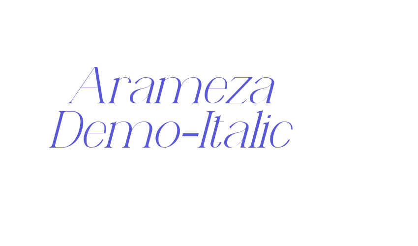 Arameza Demo-Italic Font Download