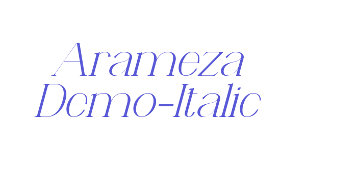 Arameza Demo-Italic Font Download