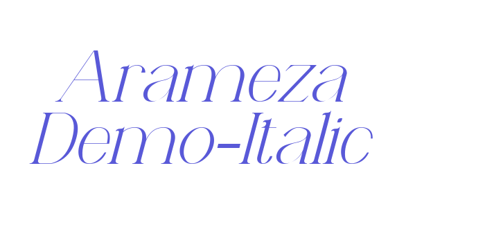 Arameza Demo-Italic Font