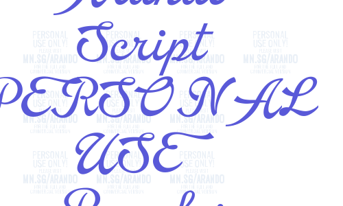 Arando Script PERSONAL USE Regular Font Download