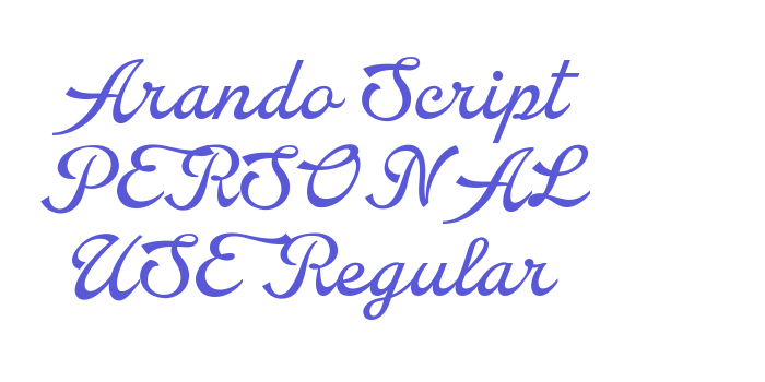 Arando Script PERSONAL USE Regular Font Download