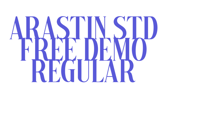 Arastin Std FREE DEMO Regular Font