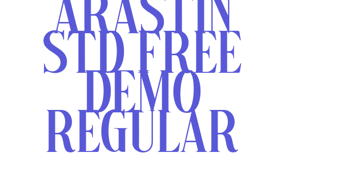 Arastin Std FREE DEMO Regular Font Download