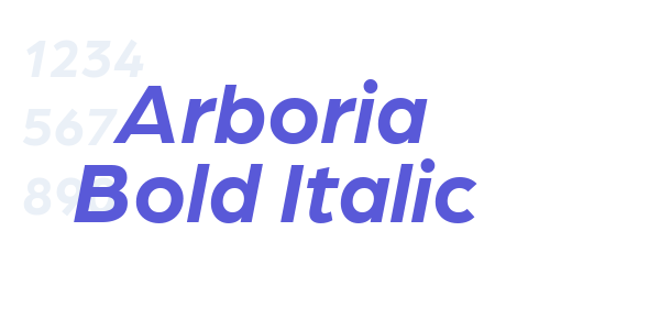 Arboria Bold Italic font free