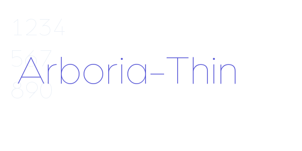 Arboria-Thin font