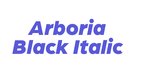 Arboria Black Italic Font Download