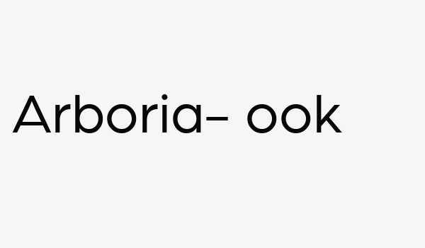 Arboria-Book Font