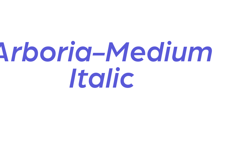 Arboria-Medium Italic Font