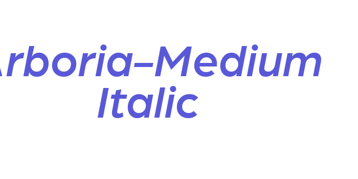 Arboria-Medium Italic Font Download