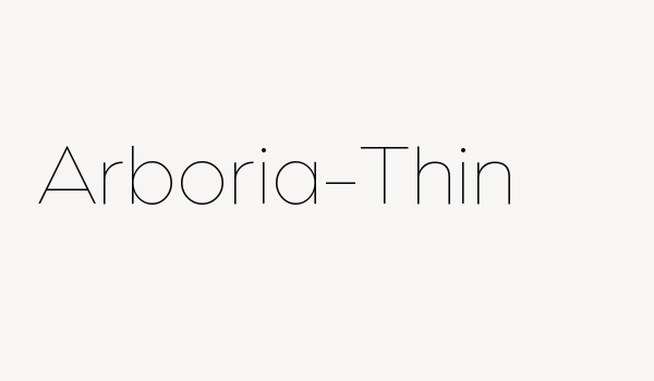 Arboria-Thin Font