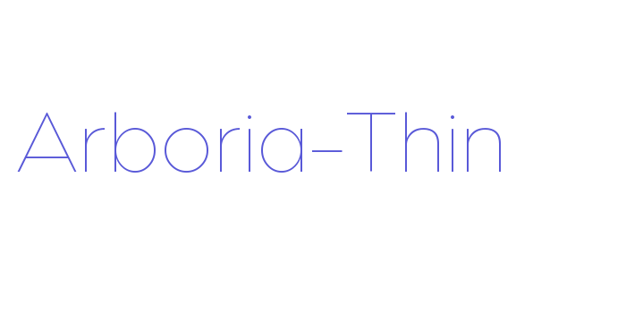 Arboria-Thin Font