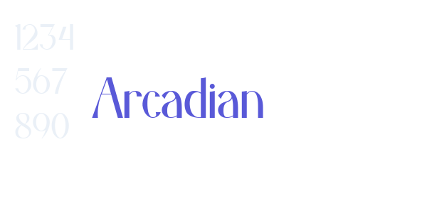 Arcadian font