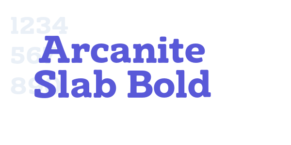 Arcanite Slab Bold font free