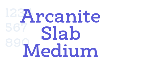 Arcanite Slab Medium font free