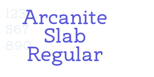 Arcanite Slab Regular font free