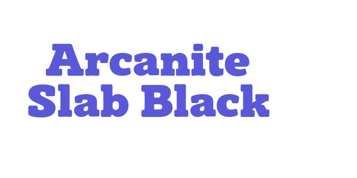 Arcanite Slab Black Font Download