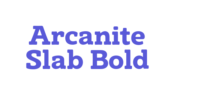 Arcanite Slab Bold Font Download