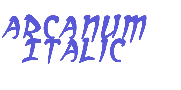 Arcanum Italic Font