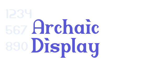 Archaic Display font free