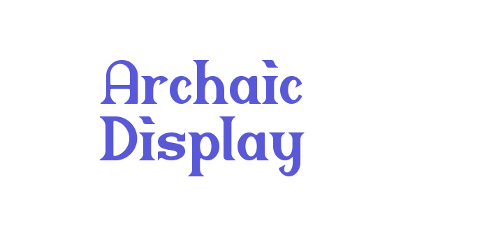 Archaic Display Font Download