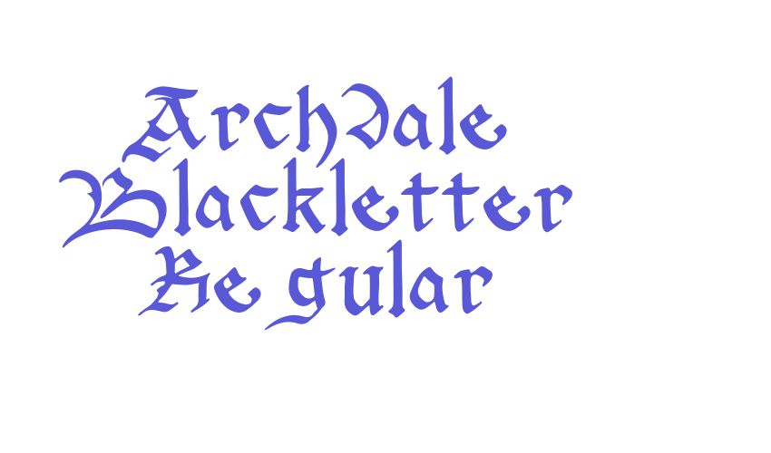 Archdale Blackletter Regular Font Download