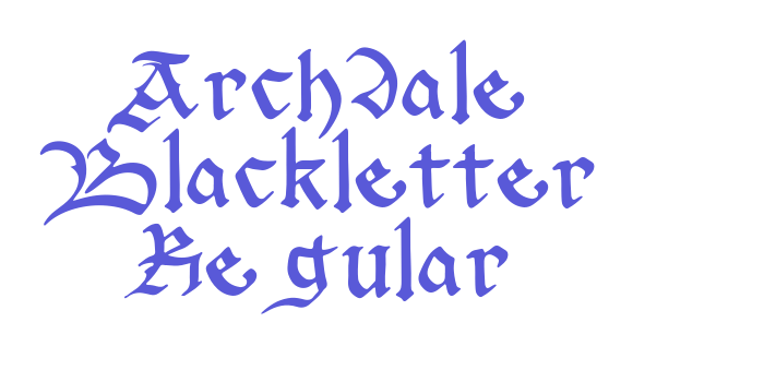 Archdale Blackletter Regular Font Download