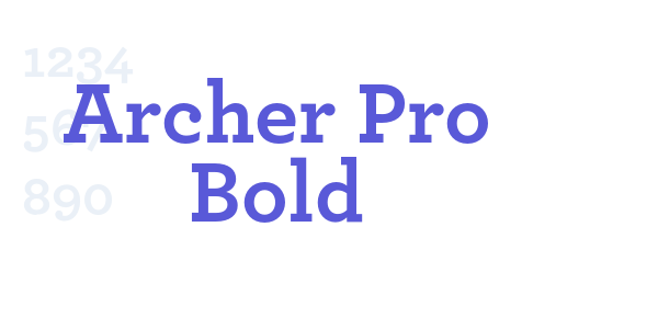 Archer Pro Bold font free