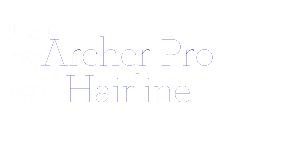 Archer Pro Hairline font free