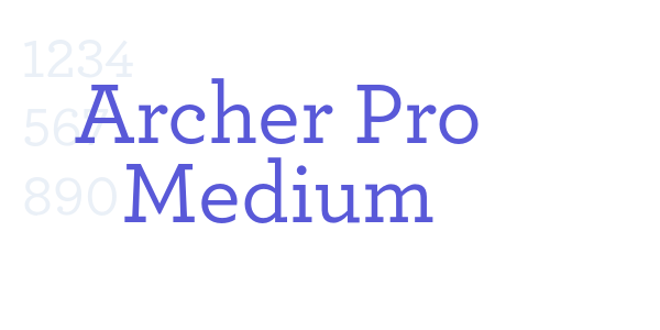 Archer Pro Medium font free