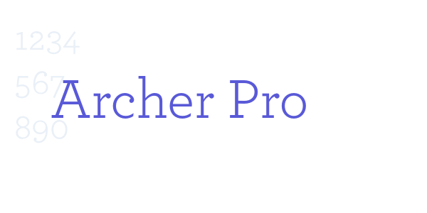 Archer Pro font free