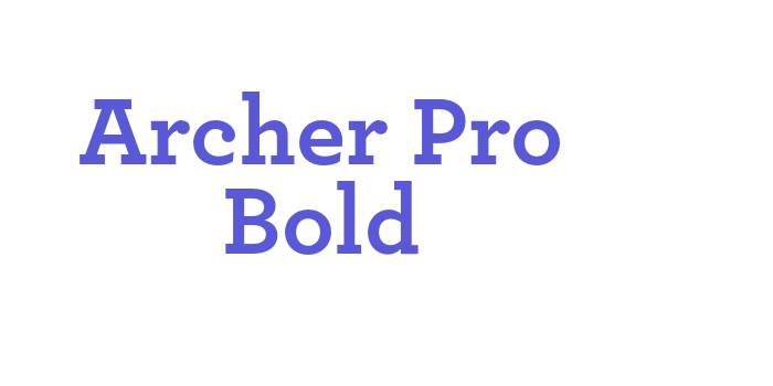 Archer Pro Bold Font Download