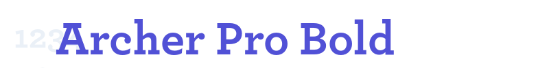 Archer Pro Bold-font