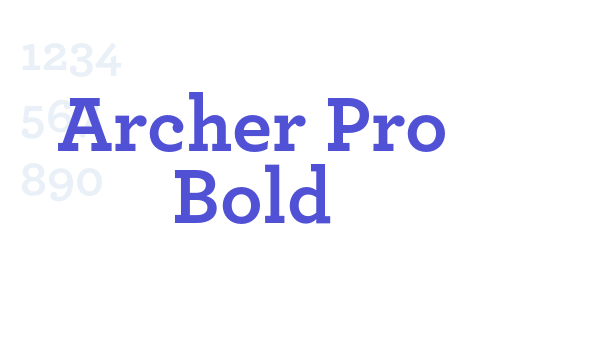 Archer Pro Bold font download