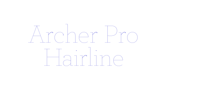 Archer Pro Hairline Font Download