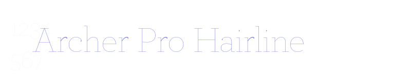 Archer Pro Hairline-related font