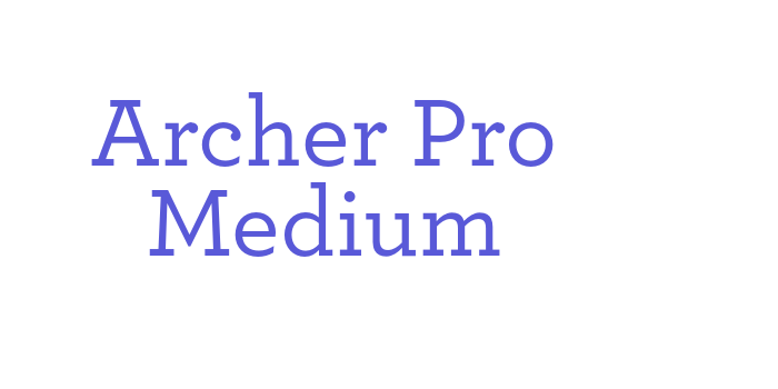 Archer Pro Medium Font Download