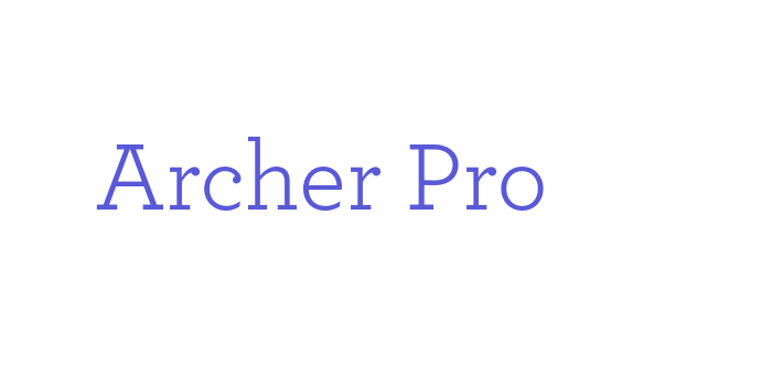 Archer Pro Font Download