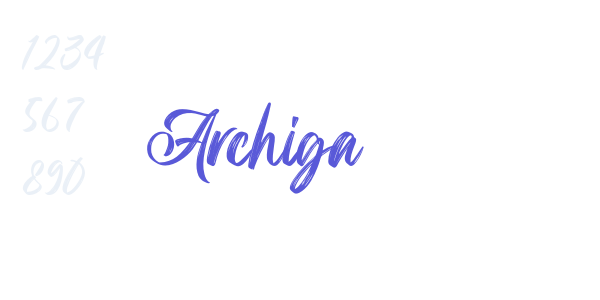 Archiga font