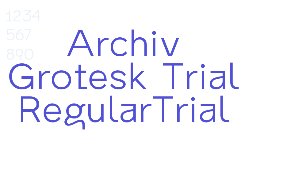 Archiv Grotesk Trial RegularTrial-font-download