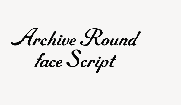 Archive Round face Script Font