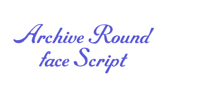 Archive Round face Script Font Download