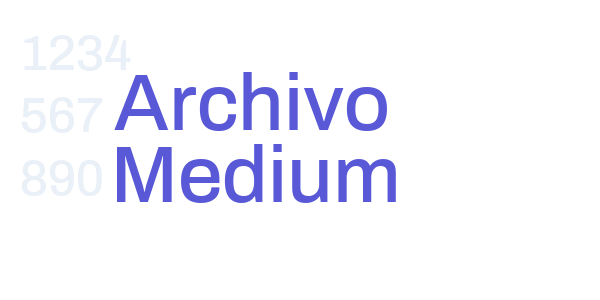 Archivo Medium font free