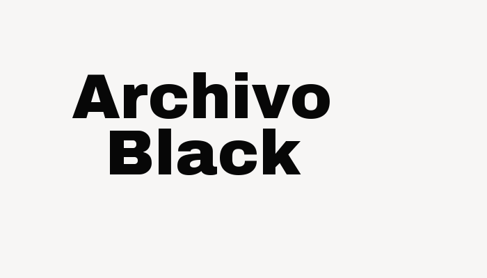 Archivo Black font download