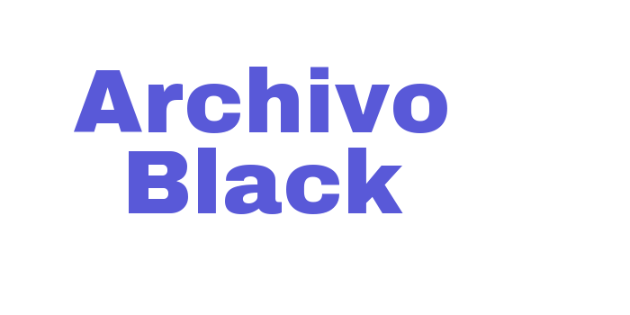 Archivo Black Font