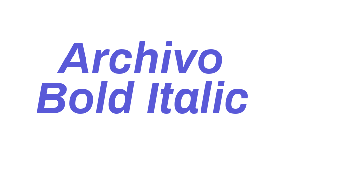 Archivo Bold Italic Font Download