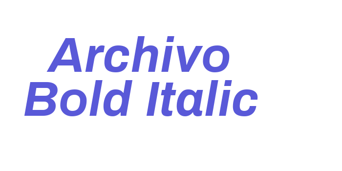 Archivo Bold Italic Font