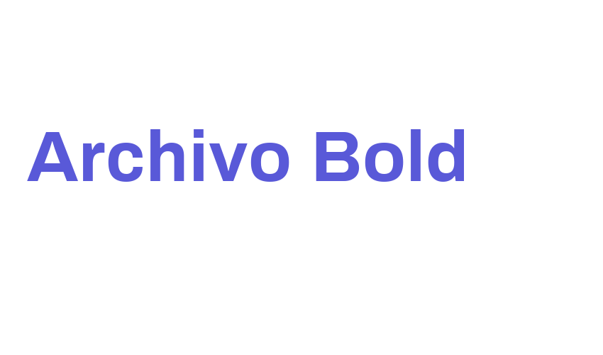 Archivo Bold Font Download