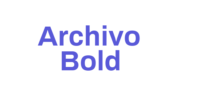 Archivo Bold Font Download