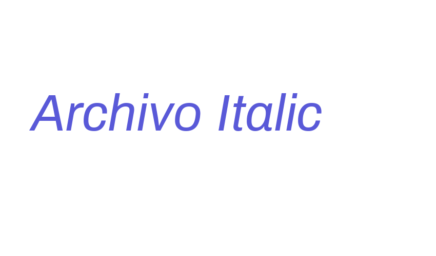 Archivo Italic Font Download