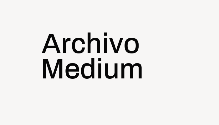 Archivo Medium font download